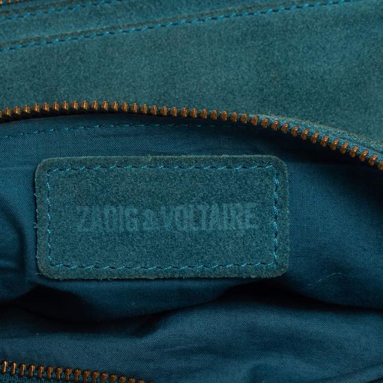 Pre Owned Zadig and Voltaire Blue Suede Clutch