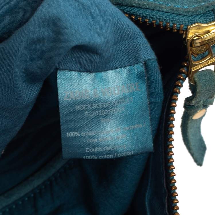 Pre Owned Zadig and Voltaire Blue Suede Clutch