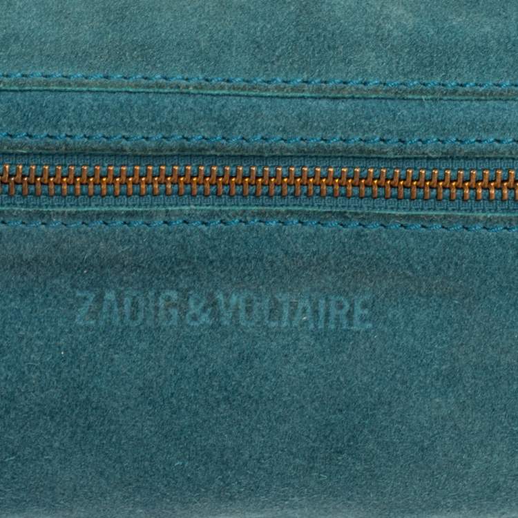 Pre Owned Zadig and Voltaire Blue Suede Clutch