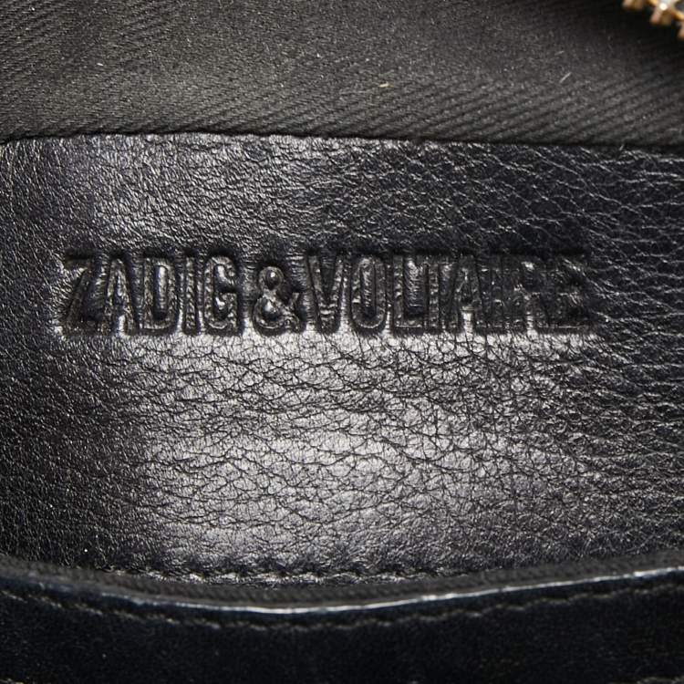 Pre Owned Zadig & Voltaire Red/Black Calf Hair and Leather Leopard Print Camera Bag