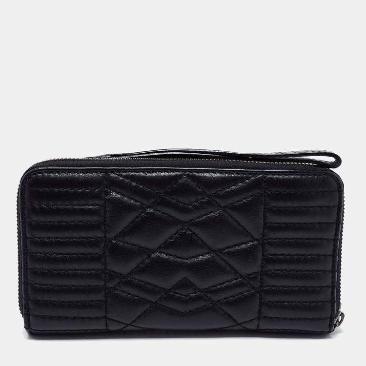 Pre Owned Zadig and Voltaire Black Quilted Leather Continental Wallet