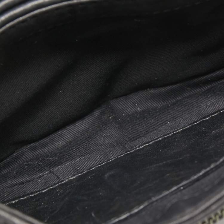 Pre Owned Zadig and Voltaire Black Quilted Leather Skinny Love Crossbody Bag