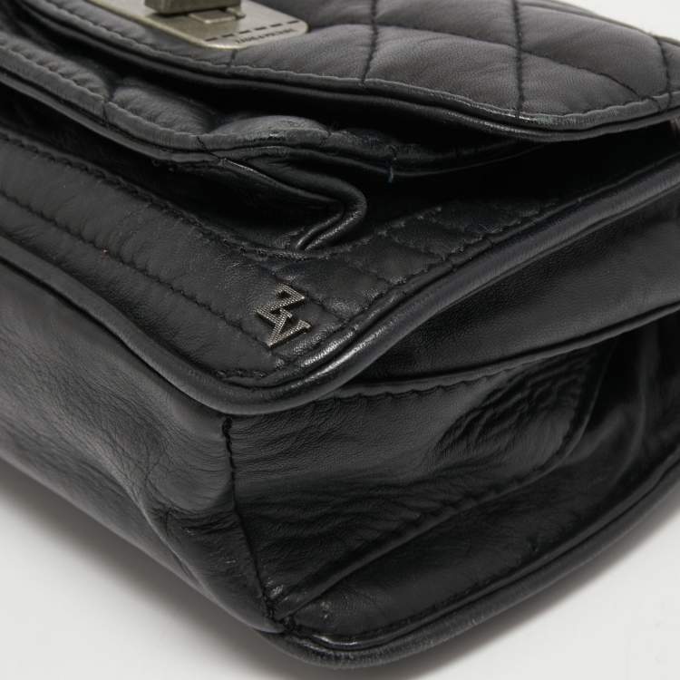 Pre Owned Zadig and Voltaire Black Quilted Leather Skinny Love Crossbody Bag