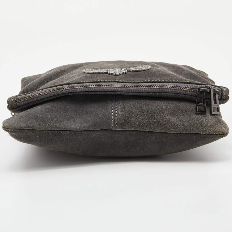 Pre Owned Zadig & Voltaire Grey Suede  Rock Crossbody Bag 