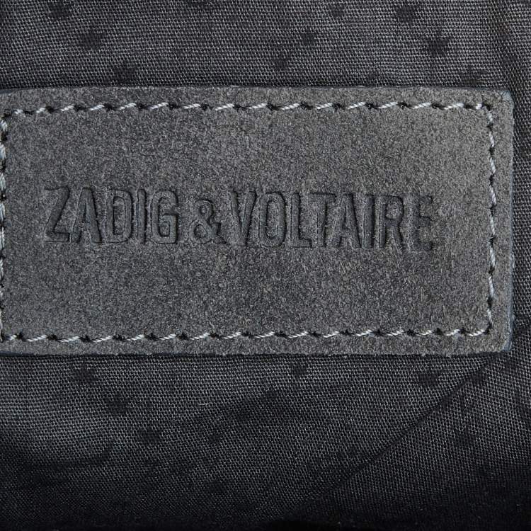 Pre Owned Zadig & Voltaire Grey Suede  Rock Crossbody Bag 