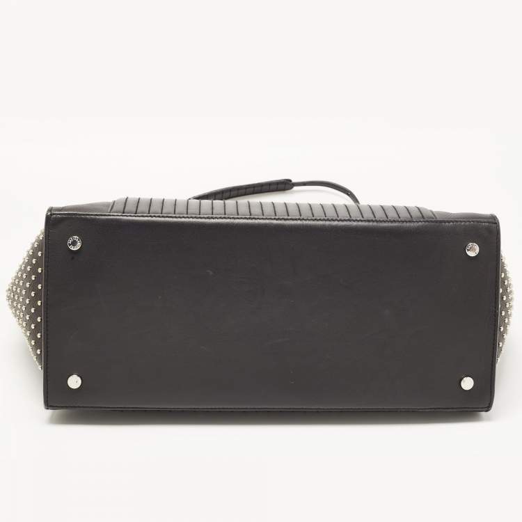 Pre Owned Zadig & Voltaire Black Leather Large Candide Top Handle Bag