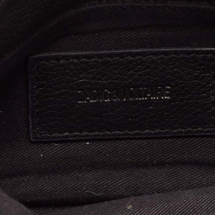 Pre Owned Zadig and Voltaire Black Leather Rock Clutch