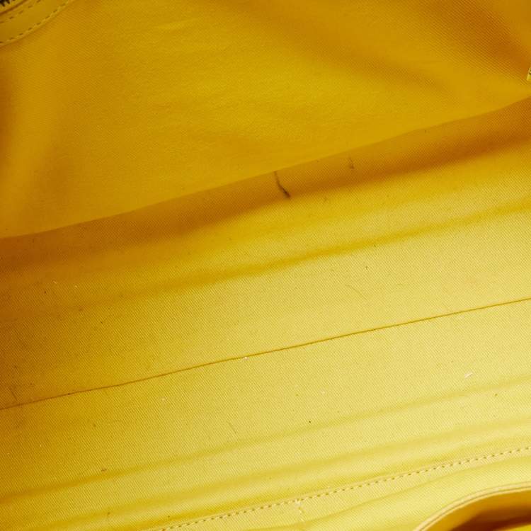 Pre Owned Zadig & Voltaire Yellow Leather Medium Candide Tote
