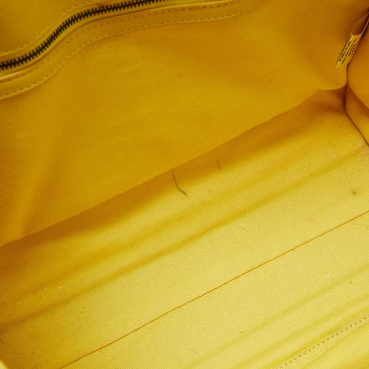 Pre Owned Zadig & Voltaire Yellow Leather Medium Candide Tote