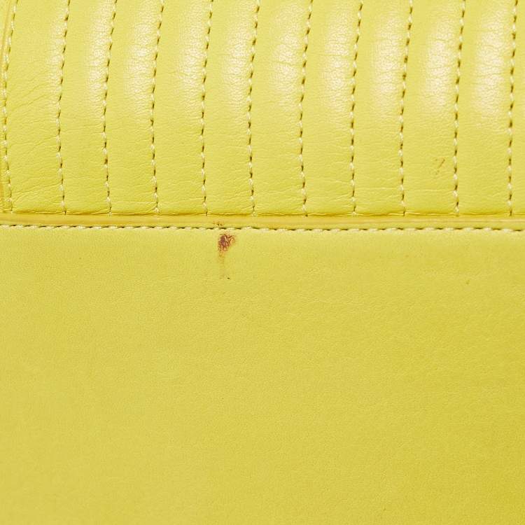 Pre Owned Zadig & Voltaire Yellow Leather Medium Candide Tote