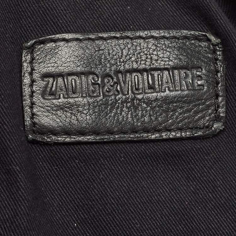 Pre Owned Zadig & Voltaire Black Quilted Leather Rocky Foldover Shoulder Bag