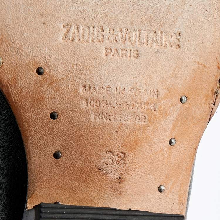 Pre Owned Zadig & Voltaire Multicolor Leather Sierra Ankle Boots Size 38