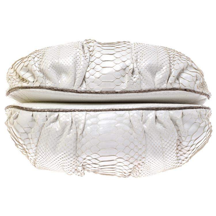 Pre Owned Zagliani Multicolor Python Small Puffy Bag