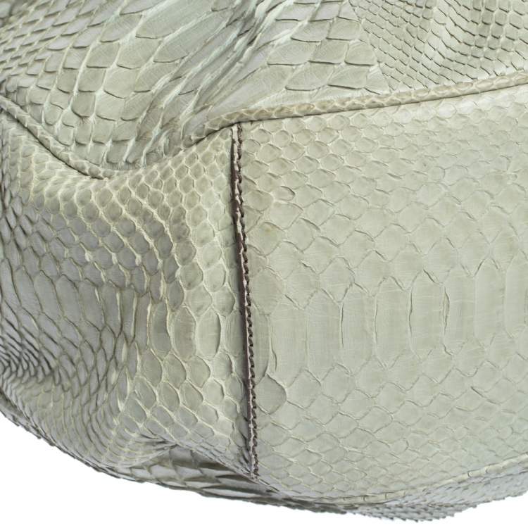 Pre Owned Zagliani Pale Green Python JJ Hobo