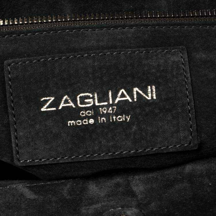 Pre Owned Zagliani Metallic Python Puffy Hobo