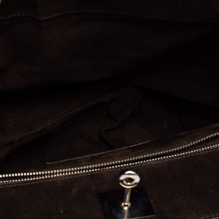 Pre Owned Zagliani Metallic Silver Python Puffy Hobo