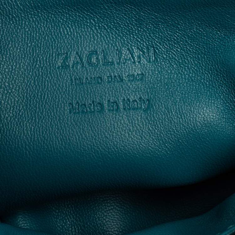 Pre Owned Zagliani Purple Python Shoulder Bag