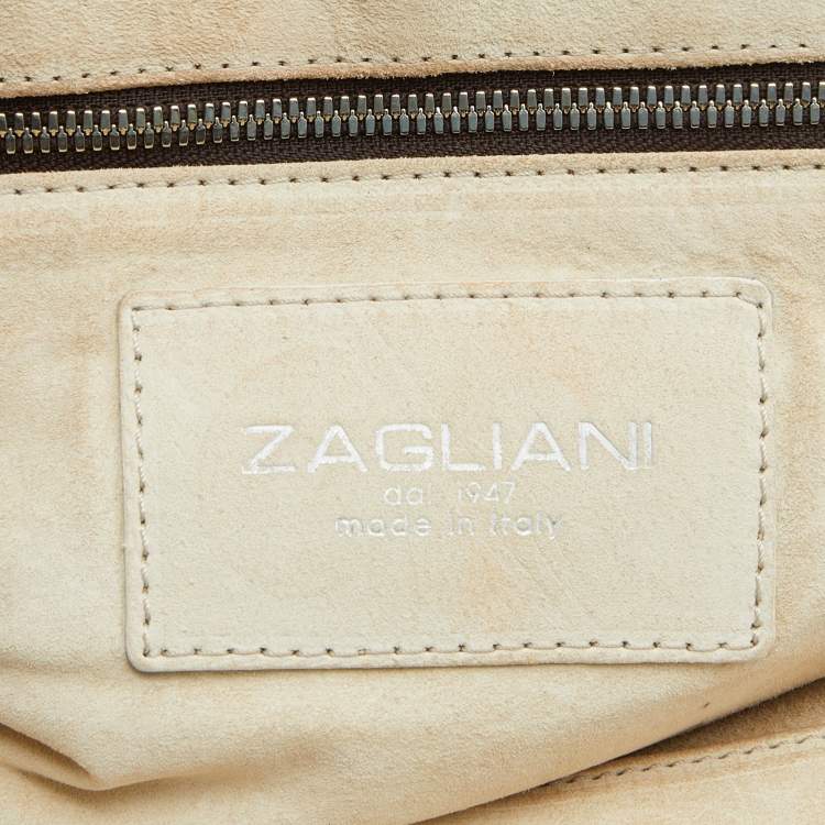 Pre Owned Zagliani Metallic Python Puffy Hobo