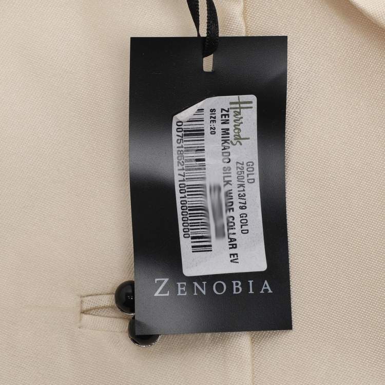 مملوكة مسبقًا Z from Zenobia Metallic Beige Wide Collar Coat XL