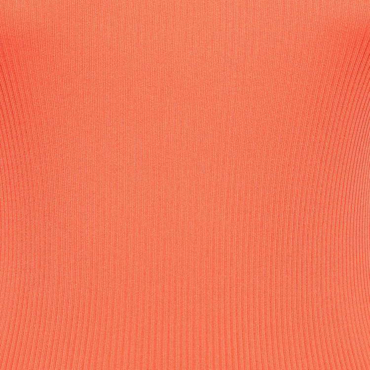 Pre Owned Zimmermann Orange Rib Knit Scoop Neck Tank Top M