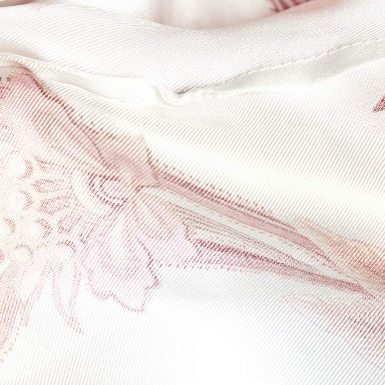 مملوكة مسبقًا Zimmermann Pink Printed Silk Wavelength Placement Midi Dress L
