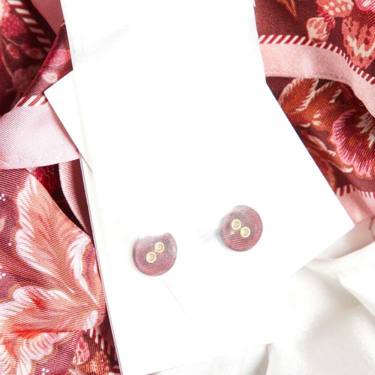 مملوكة مسبقًا Zimmermann Pink Printed Silk Wavelength Placement Midi Dress L
