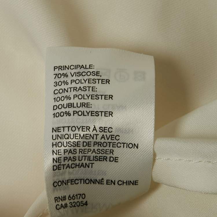 Pre Owned Zimmermann Ivory White Lace-Trim Chiffon Pleated Espionage Midi Dress L