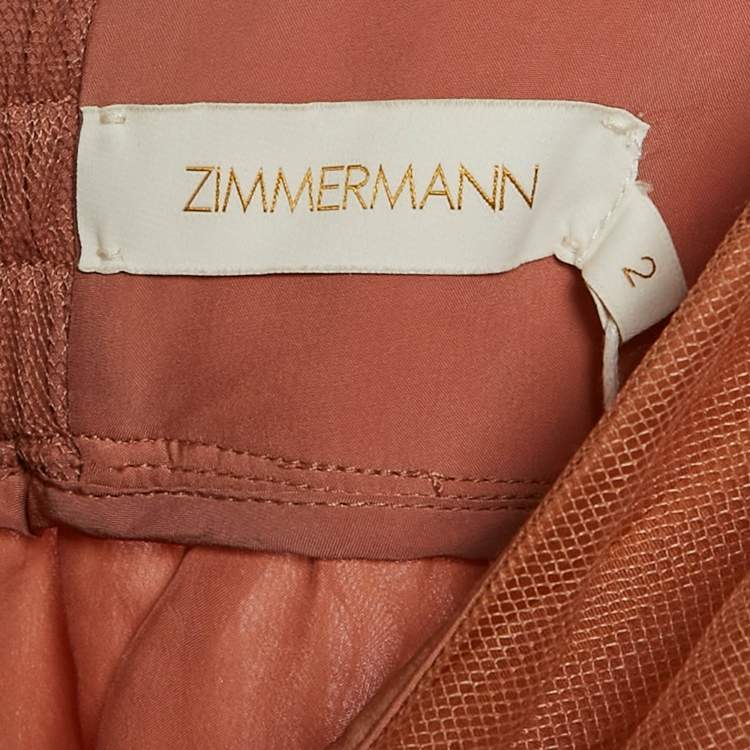 مملوكة مسبقًا Zimmermann Beige Tulle Ruched Mini Dress M