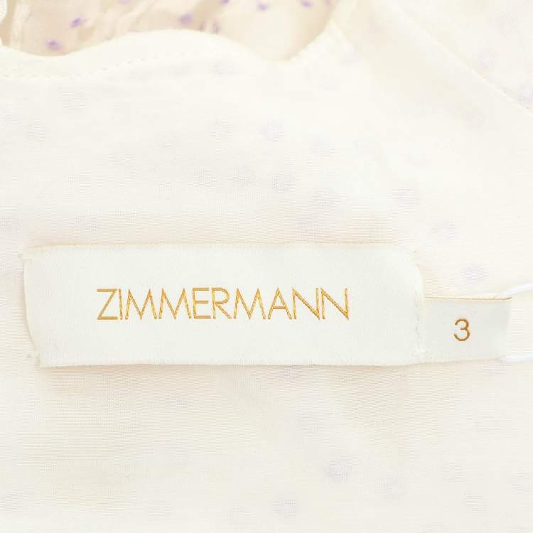 Pre Owned Zimmermann White Linen Ninety Six Ric Rac Midi Dress L
