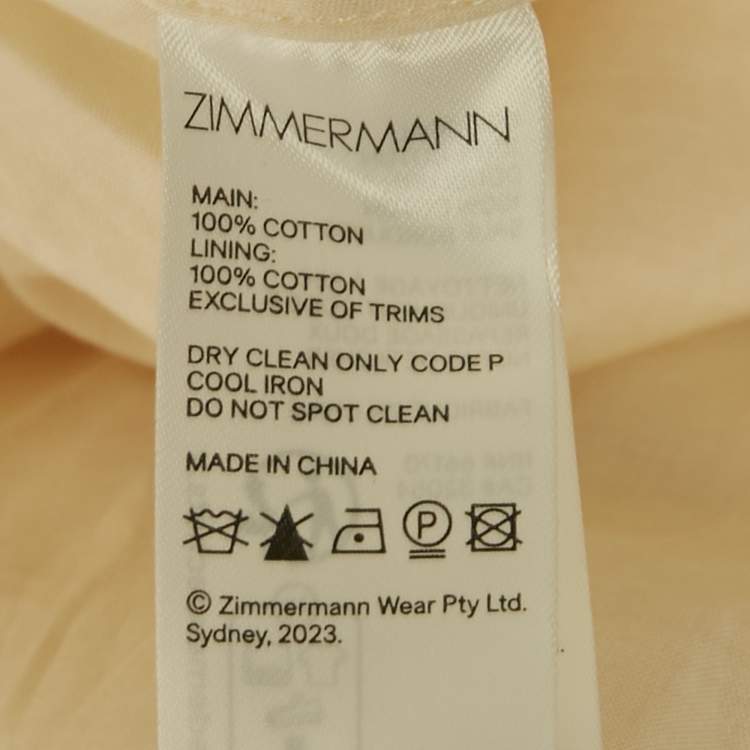 Pre Owned Zimmermann Pink Printed Cotton Waverly Corset Midi Dress M