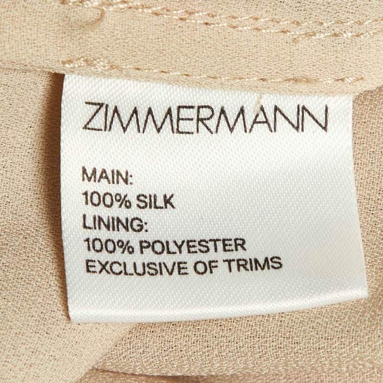 Pre Owned Zimmermann Beige Floral Print Silk Corsair Whimsy Playsuit M 