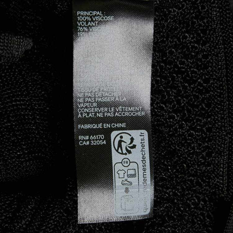 Pre Owned Zimmermann Black Knit Natura Frill Top and Skirt Set M