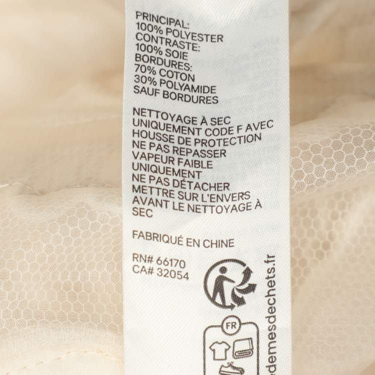 Pre Owned Zimmermann Light Beige Mesh Sensory Motif Gown XL