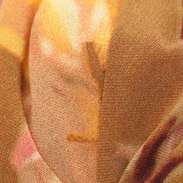 Pre Owned Zimmermann Brown Floral Print Silk Midi Dress S