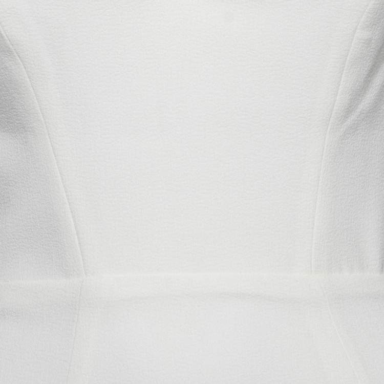 Pre Owned Zimmermann White Crepe Harness Midi Dress S