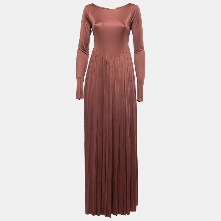 Pre Owned Zimmermann Blush Pink Jersey Temper Liquid Maxi Dress L