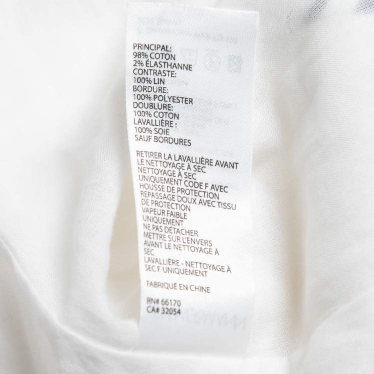 مملوكة مسبقًا Zimmermann White Texture Cotton Flared Mini Dress M