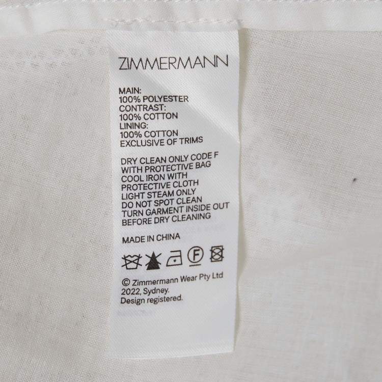Pre Owned Zimmermann White Lace Prima Insert Trim Maxi Dress S