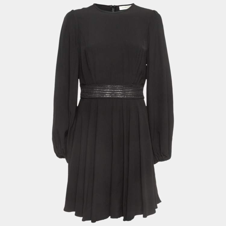 Pre Owned Zimmermann Black Crepe Mini Dress M