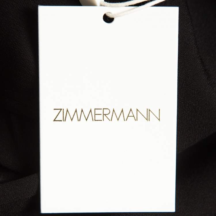 Pre Owned Zimmermann Black Crepe Mini Dress M