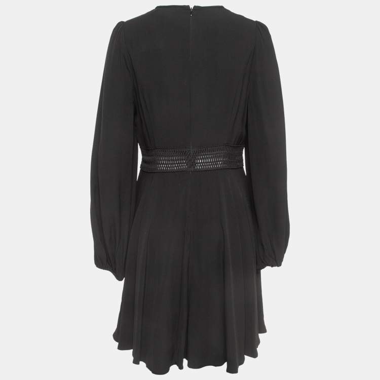 Pre Owned Zimmermann Black Crepe Mini Dress M
