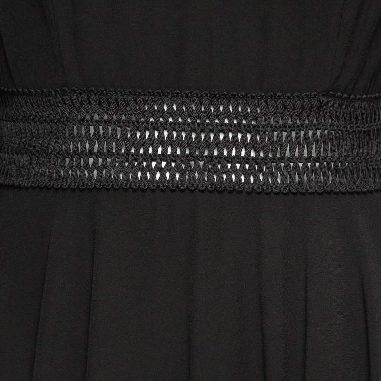 Pre Owned Zimmermann Black Crepe Mini Dress M