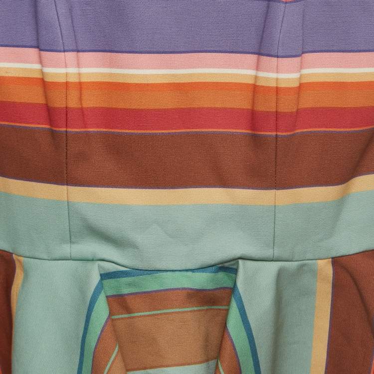 Pre Owned Zimmermann Multicolor Printed Cotton Peplum Top S