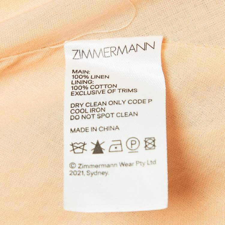Pre Owned Zimmermann Multicolor Floral Print Linen Lola Panelled Mini Dress M