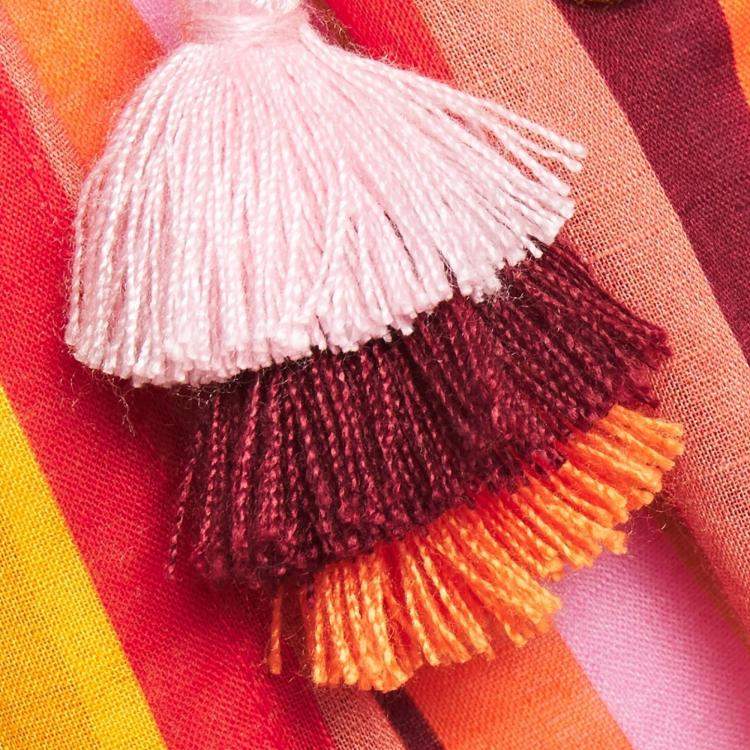 مملوكة مسبقًا Zimmermann Multicolor Striped Cotton Midi Skirt Size S (1)
