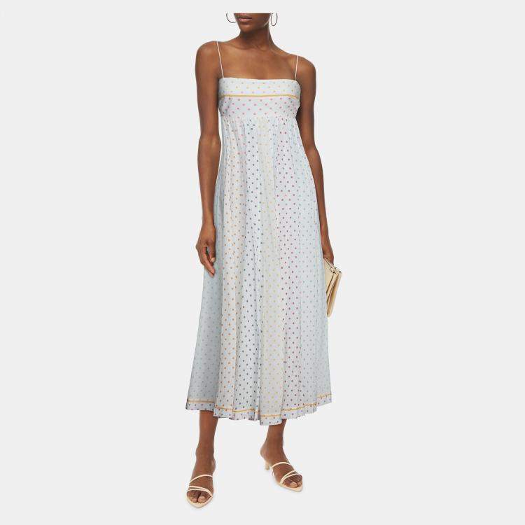 Pre Owned Zimmermann Cotton Midi Dress AU 3