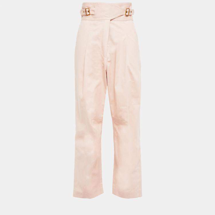 مملوكة مسبقًا Zimmermann Pink Gabardine Buckle Pants Size M (2) 