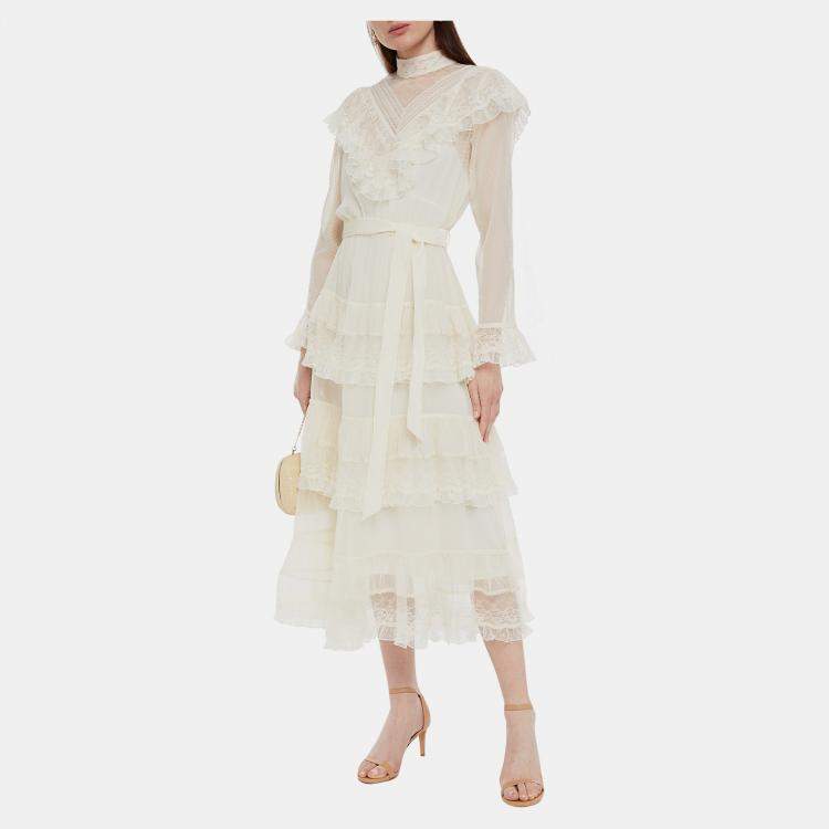 Pre Owned Zimmermann Silk Midi Dress 1