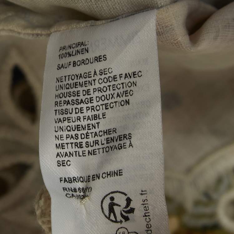 Pre Owned Zimmermann Multicolor Floral Print Schiffli Linen Shirt XS