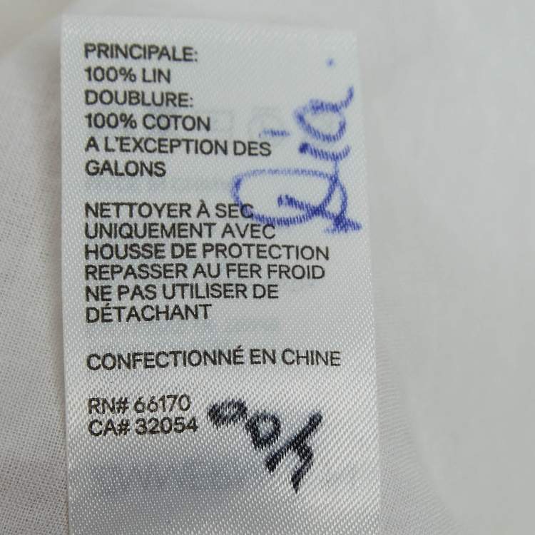 Pre Owned Zimmermann White Linen Ruffled Mini Dress S